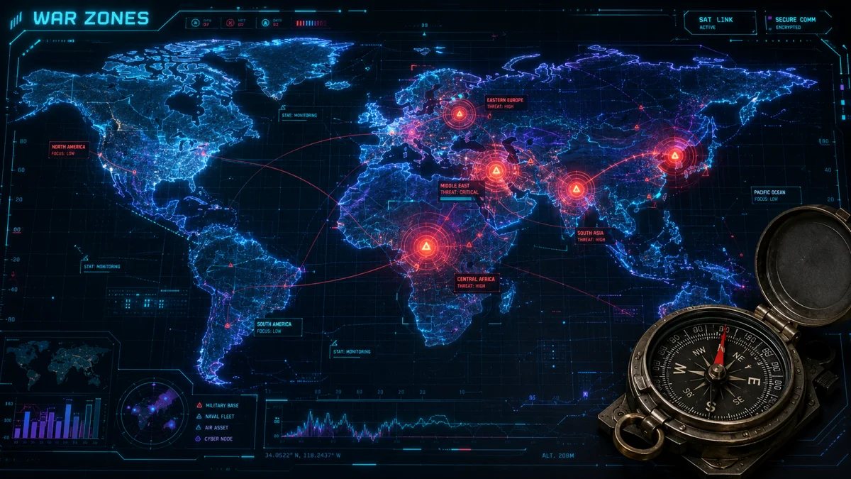 la mappa delle zone calde di guerra nel mondo